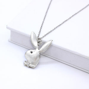 Cute play rabbit charm necklaces women jewelry funny animals Pendant necklace