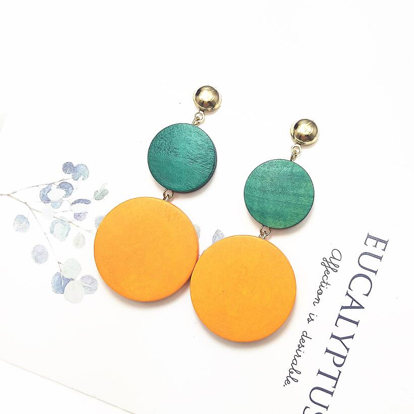 New Luxury Big Round Earrings Fashion Korean Dangle Drop Earring